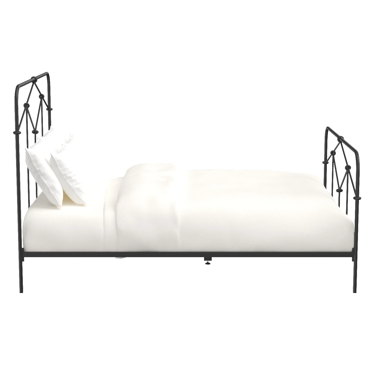 Cora Queen Black Iron Bed 3D Model_03