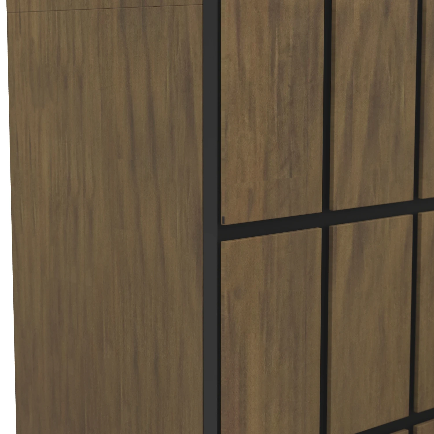 CYPRESS BROWN Two Door Dimensional Squares Wooden Cabinet 40 inch 3D Model_05