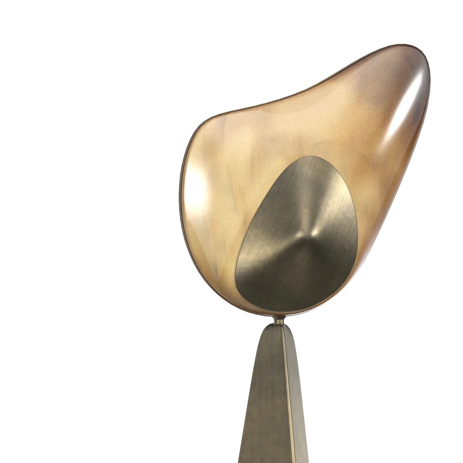 Sculptural Floor Lamp with Bronze-Patina Brass 3D Model_05