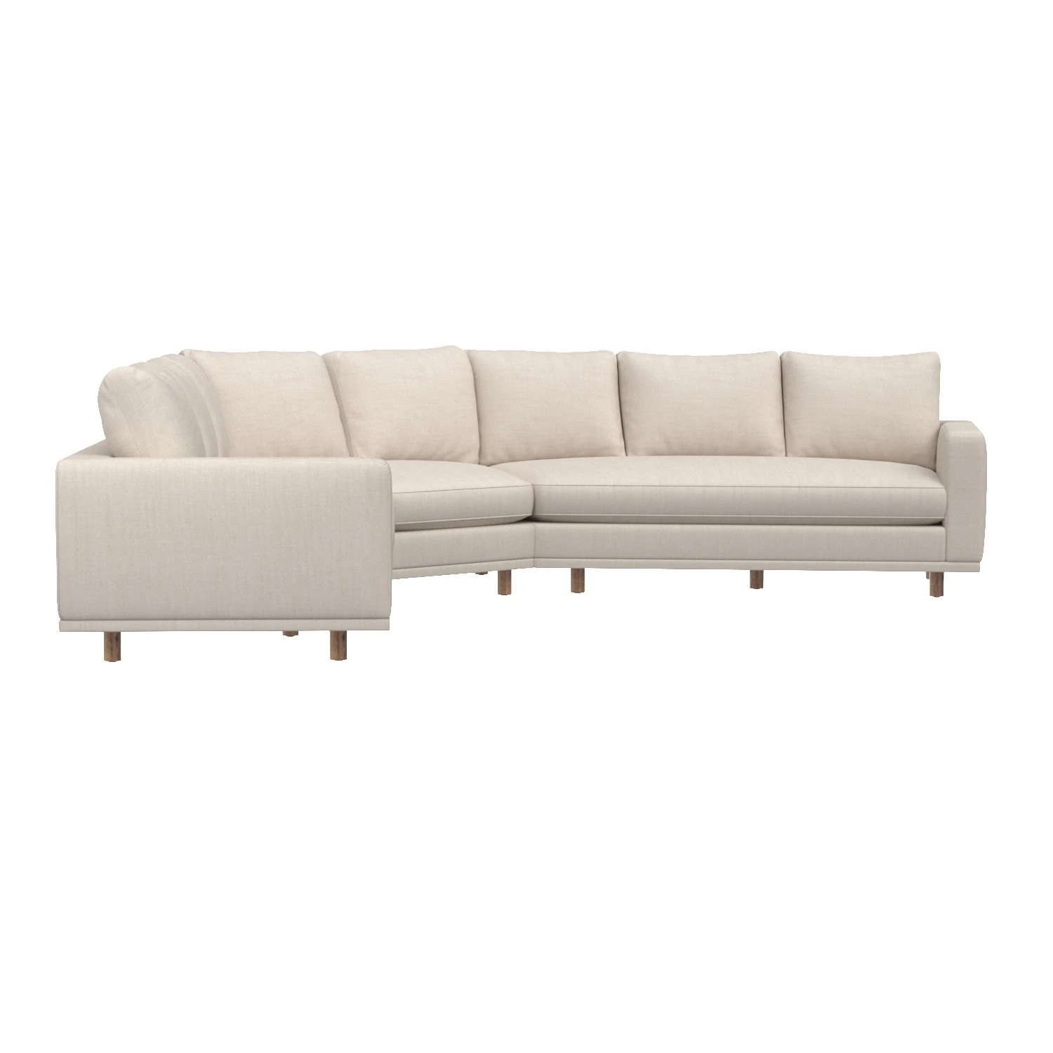 Four Hands Dom 3-Piece Sectional FH-223071-001 3D Model_01