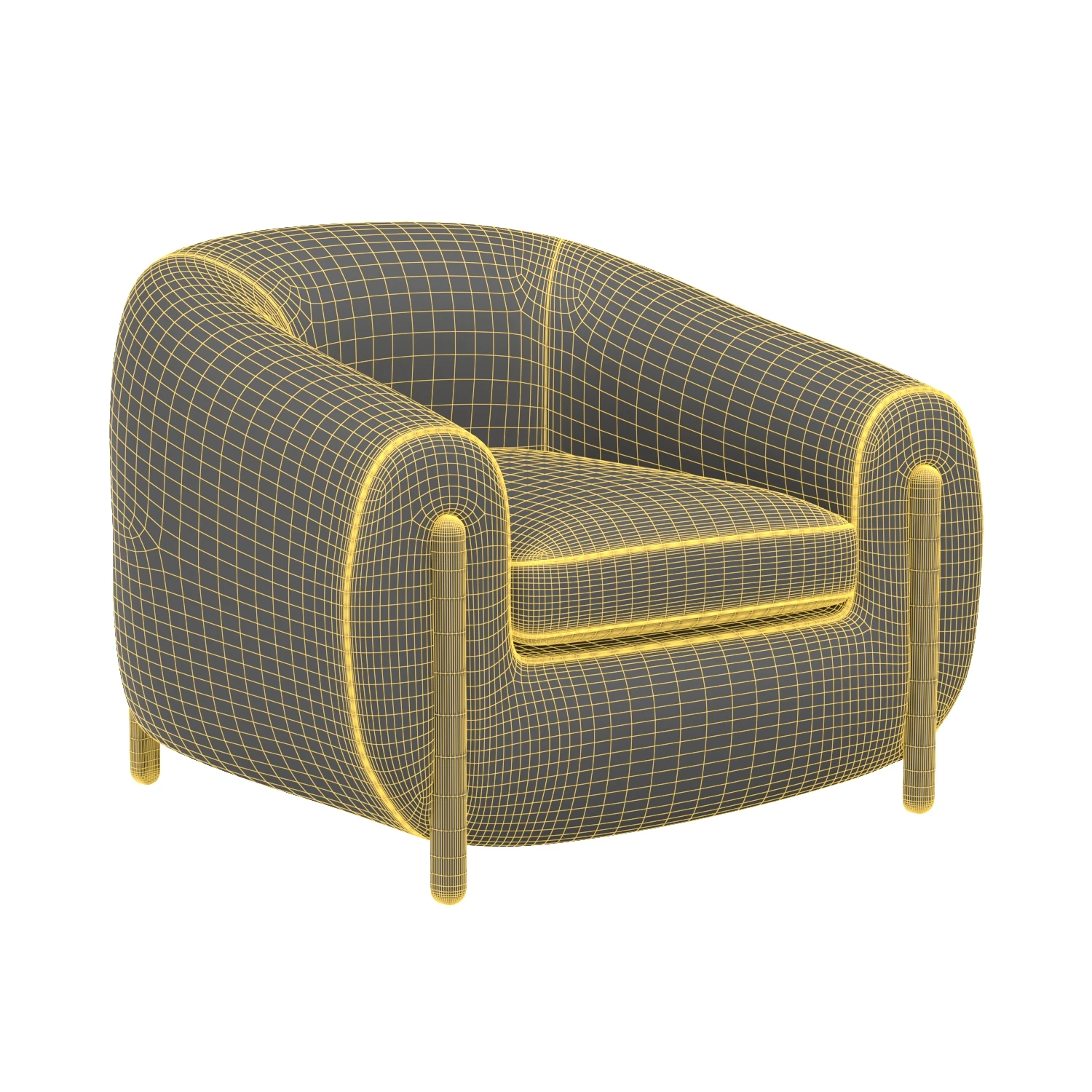 Four Hands Lyla Chair 3D Model_07