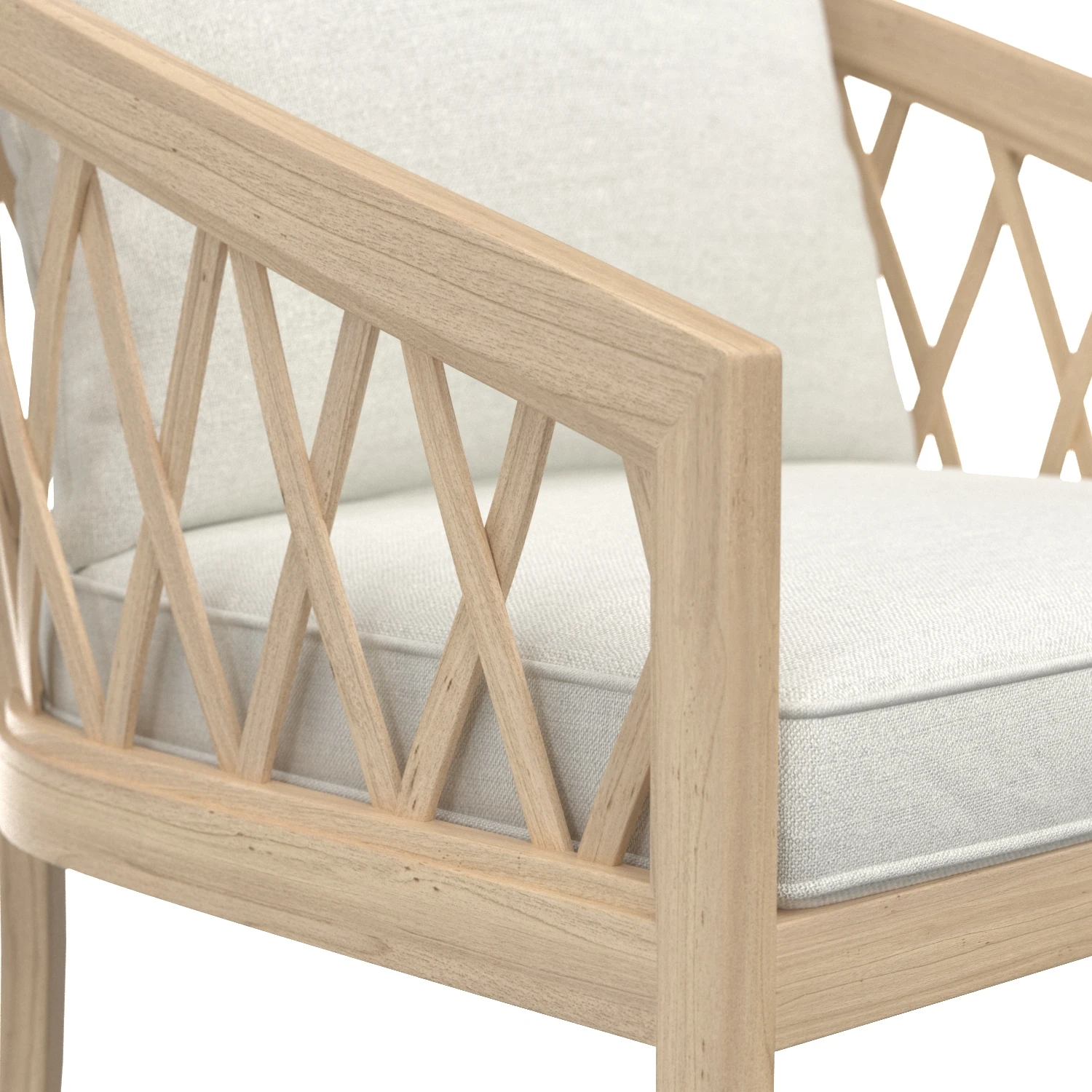 Greystone Teak Dining Armchair 3D Model_05