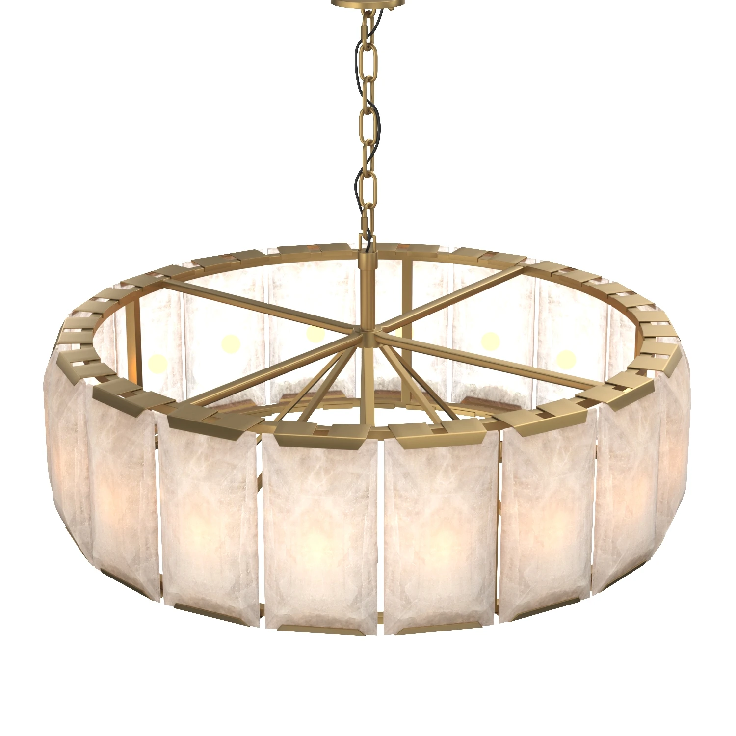 Harlow Calcite Round Chandelier 43in 3D Model_06