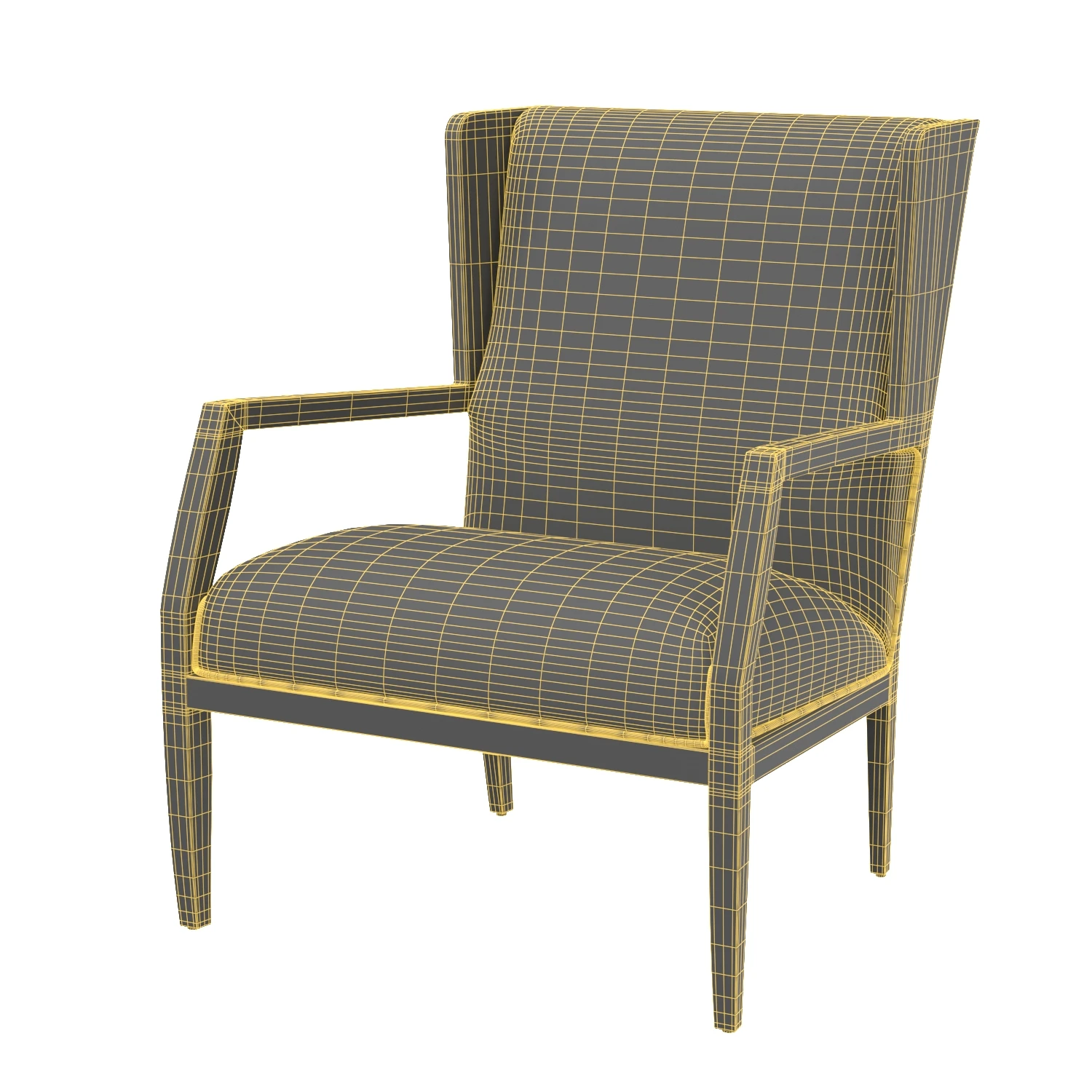 Harvey Upholstered Armchair 3D Model_07