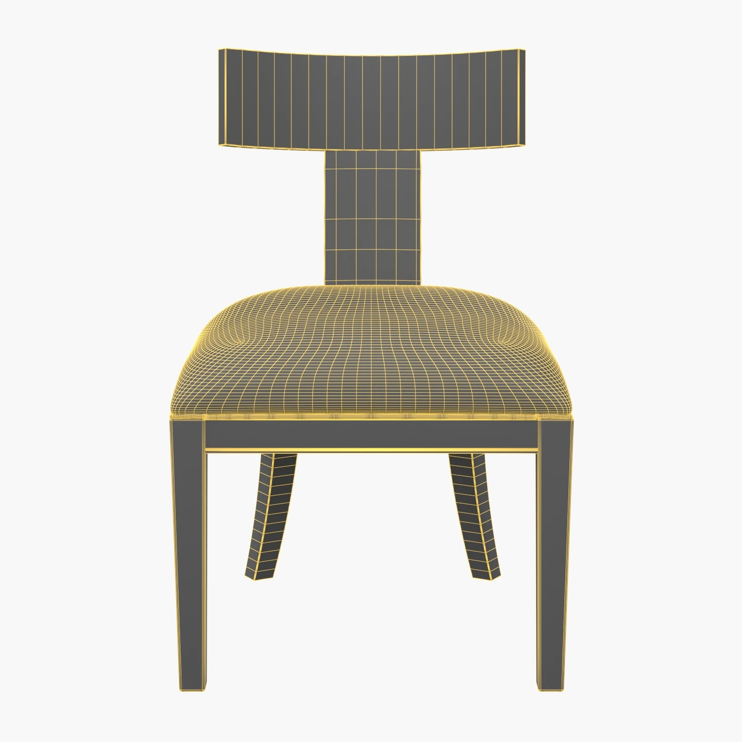 Idris Armless Chair Charcoal 3D Model_07