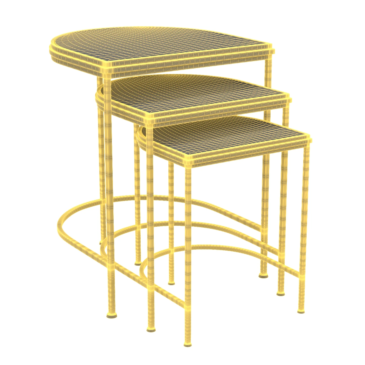 India Nesting Tables 3D Model_07