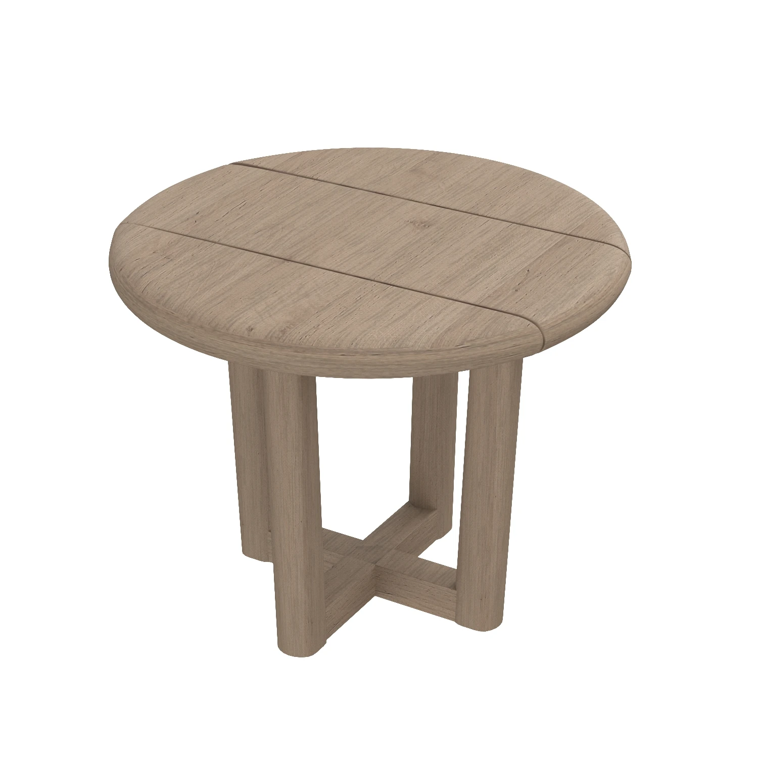 Mesa Teak Side Table 3D Model_06