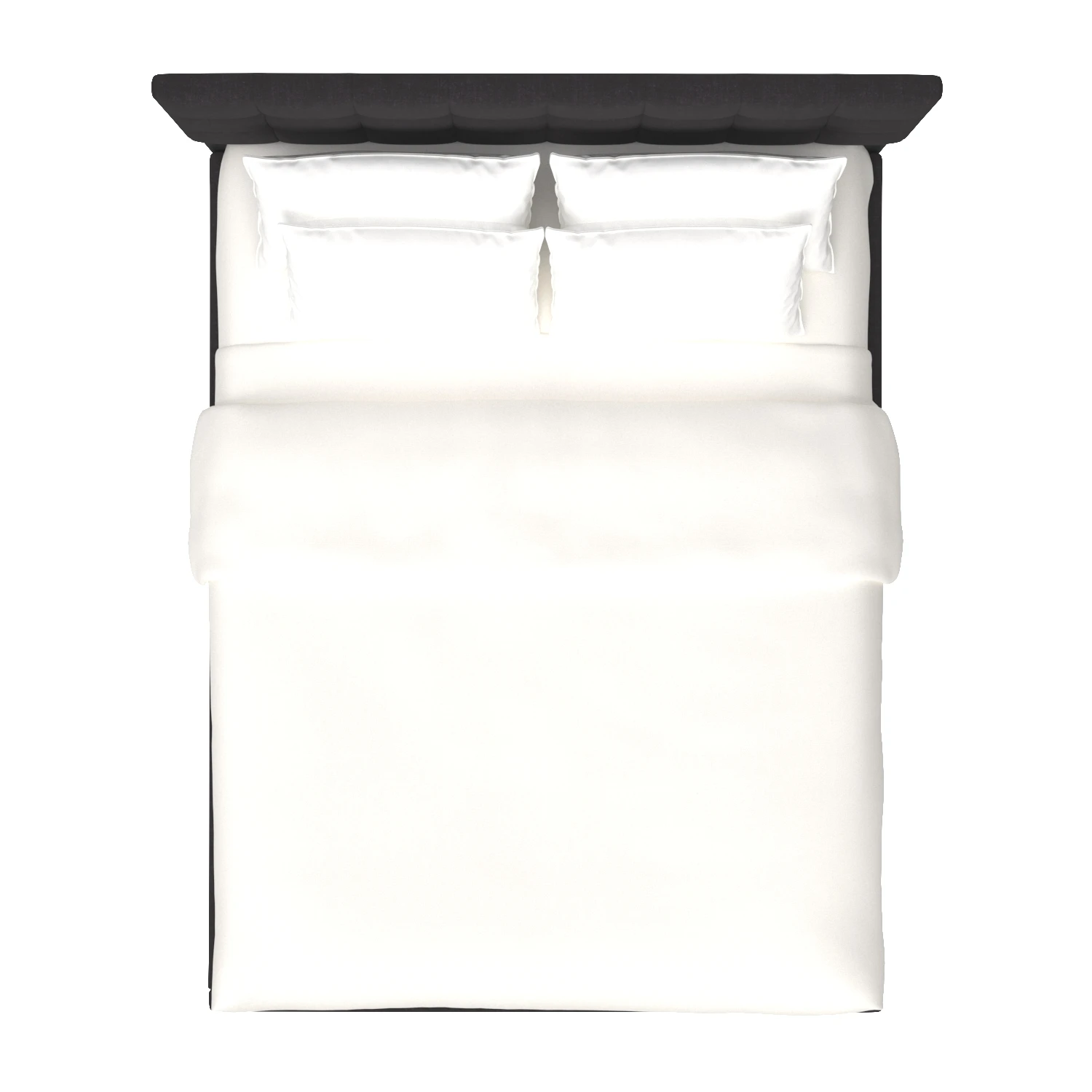 Peters Tufted Upholstered Low Profile Platform Bed 3D Model_04