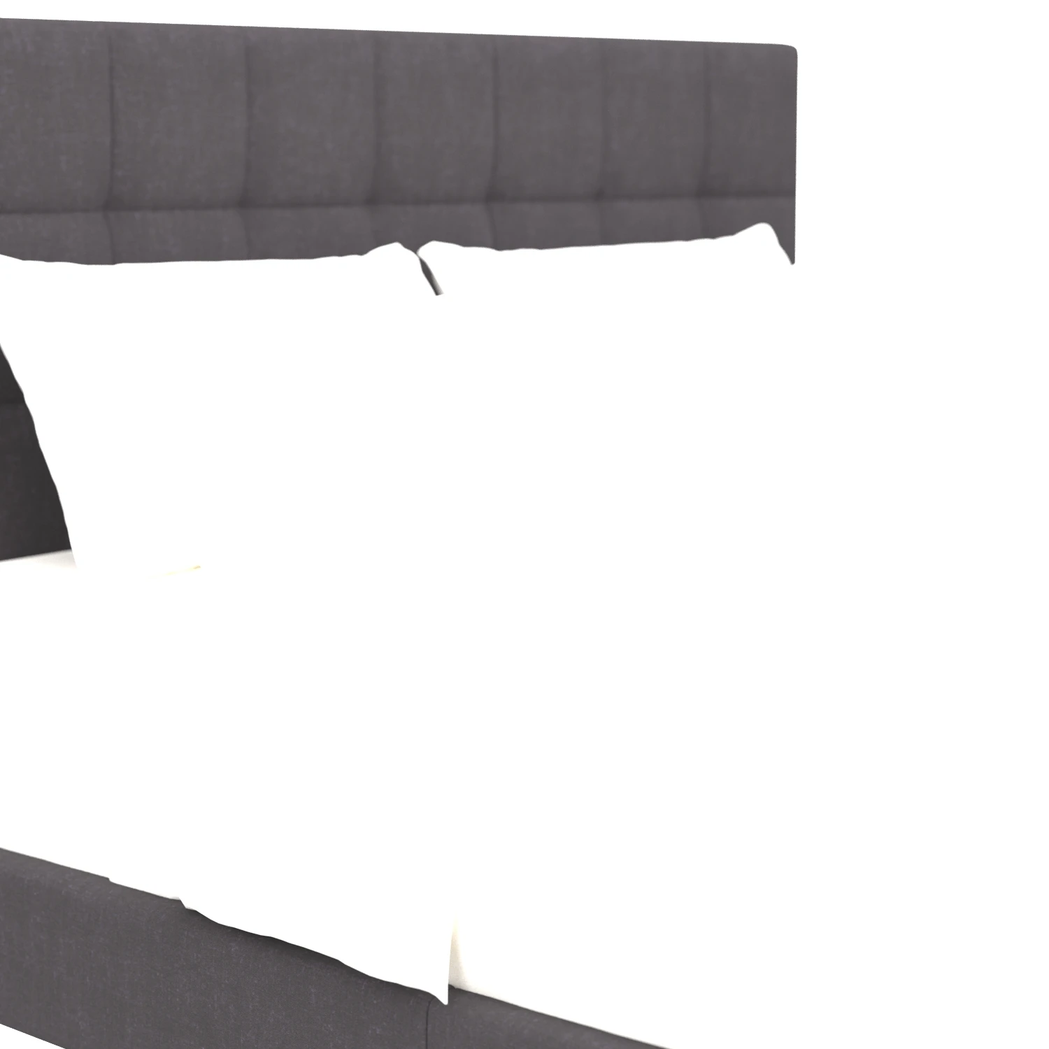 Peters Tufted Upholstered Low Profile Platform Bed 3D Model_05