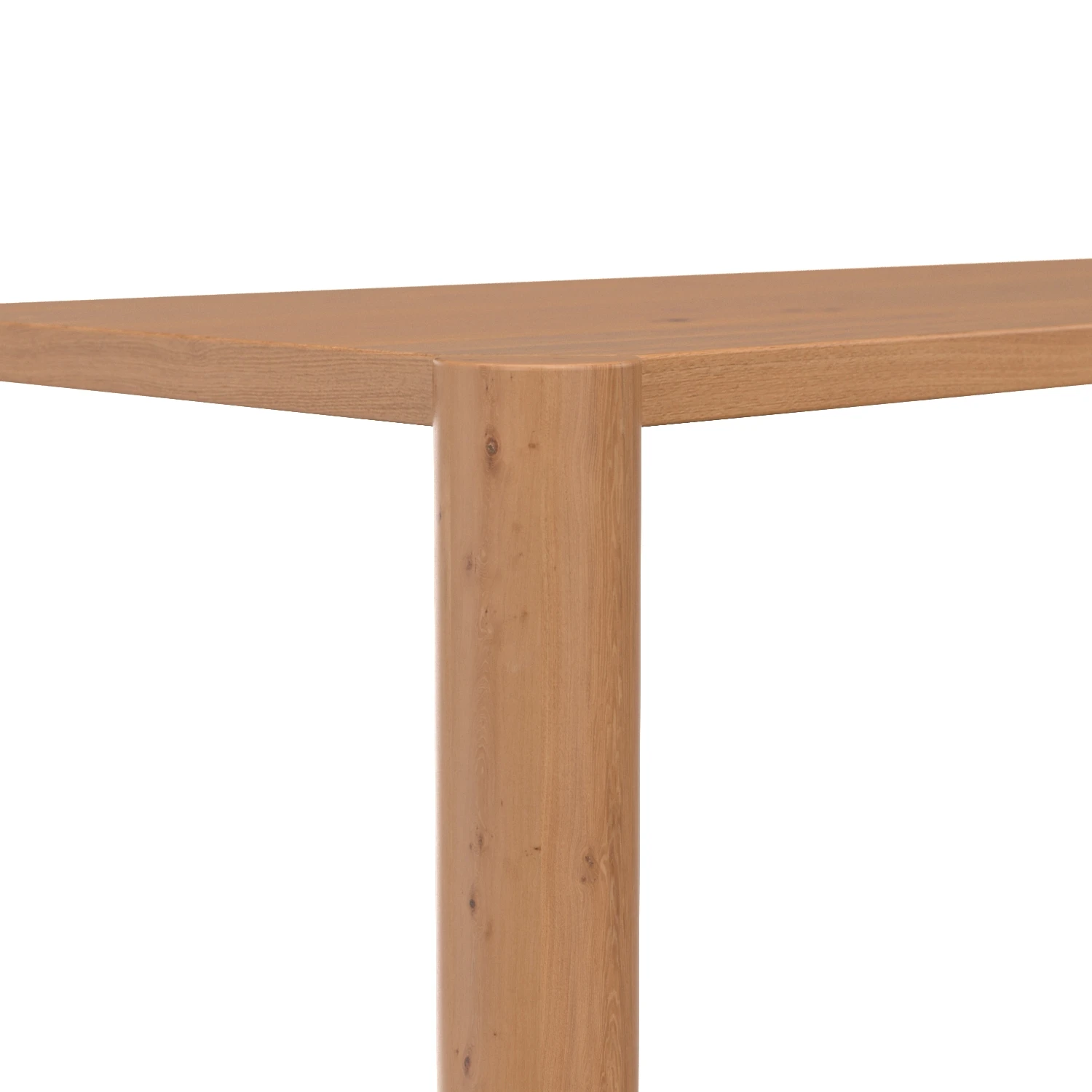 Post Dining Table Large Oak Natural 3D Model_05