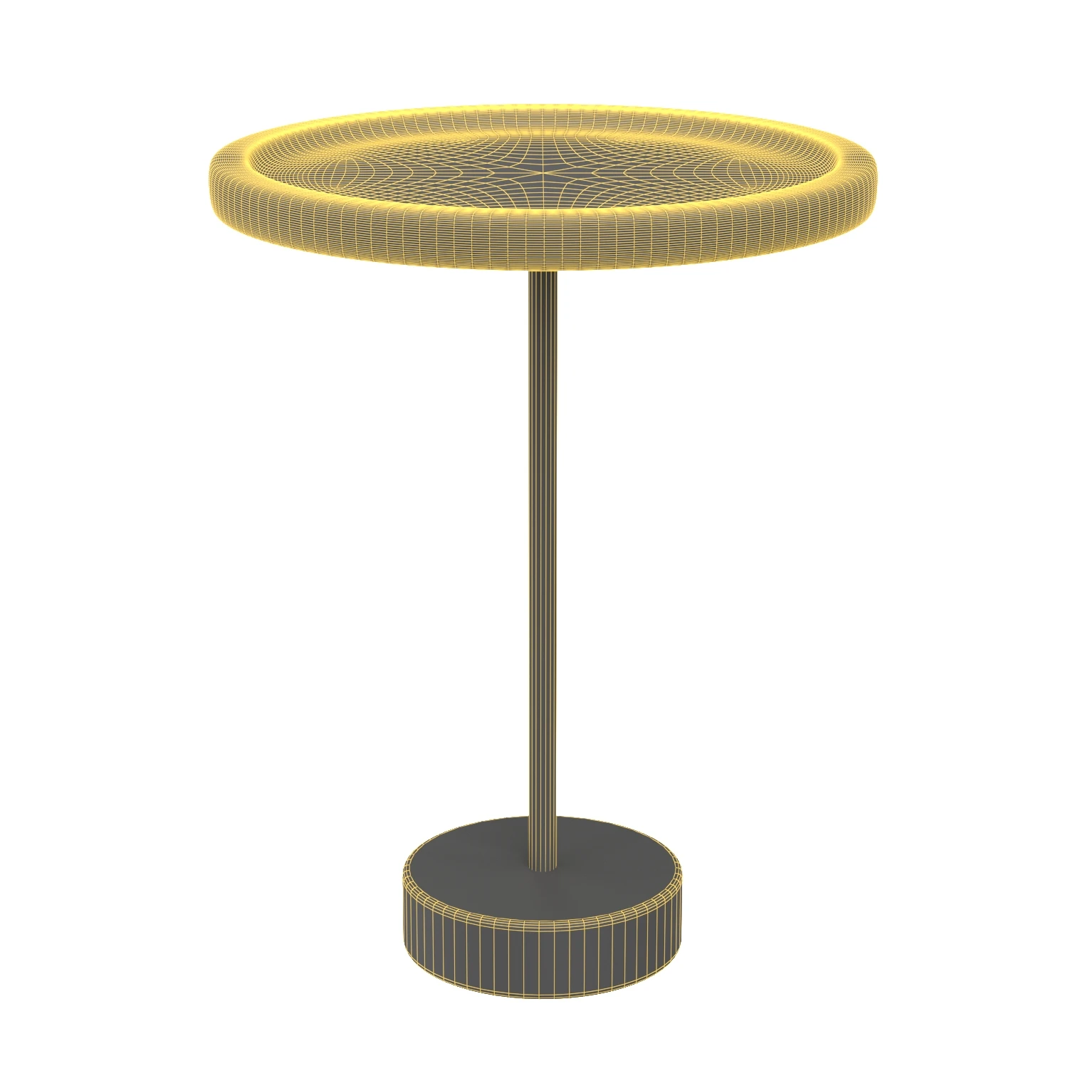 Roya KD Teak Side End Table Marble Base 3D Model_07