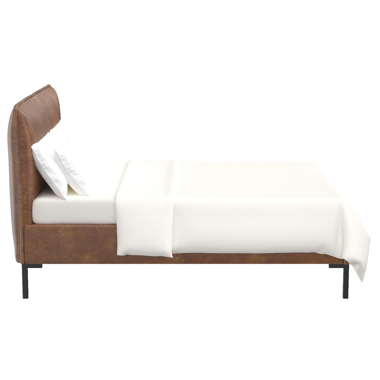 Sophia California King Faux Leather Platform Bed 3D Model_04