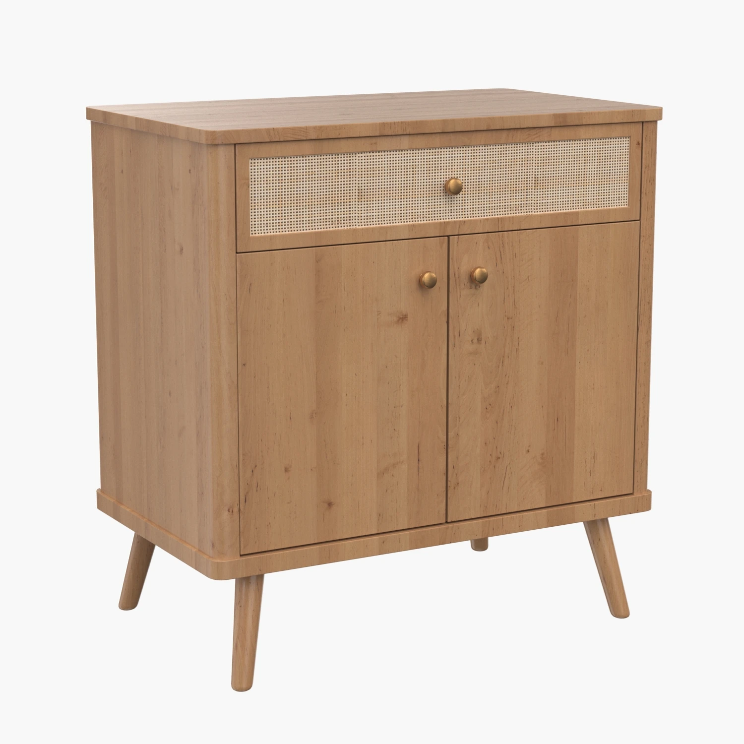 Thelma KD Rattan Small Cabinet 1 Drawer 2 Doors 3D Model_06
