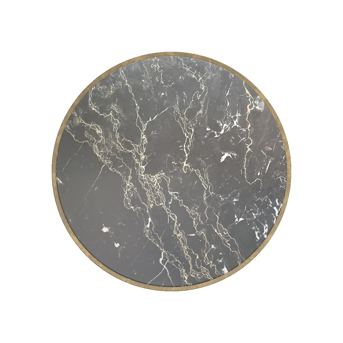 1950s Faux Bamboo Solid Brass Tripod Side Table 3D Model_04