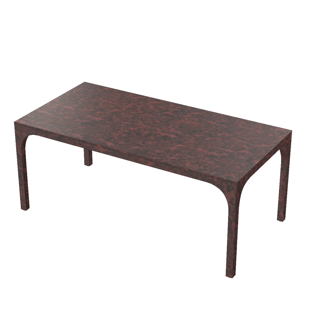 Aqua Virgo Dark Burl Wood Dining Table 3D Model_06