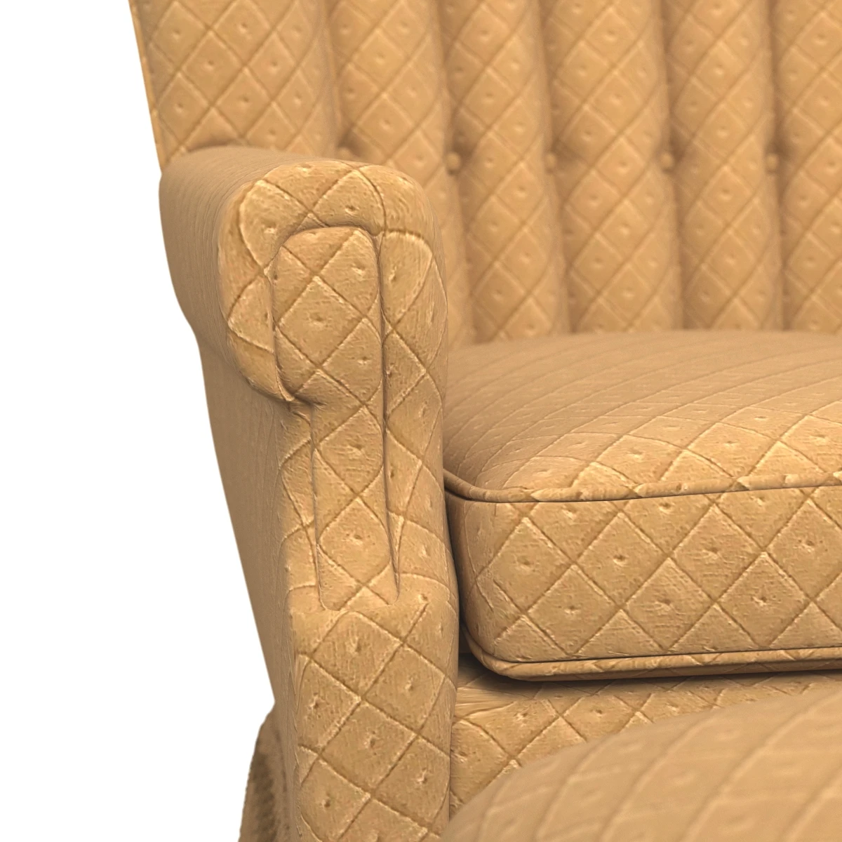 Art Deco Club Chair and Ottoman by Swaim 3D Model_05