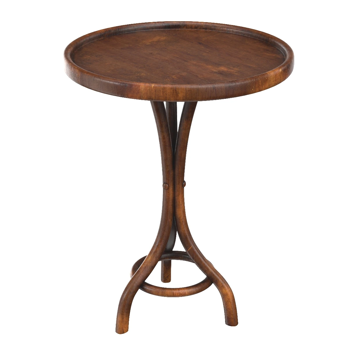 Bentwood Cafe or Bistro Table from France 3D Model_01