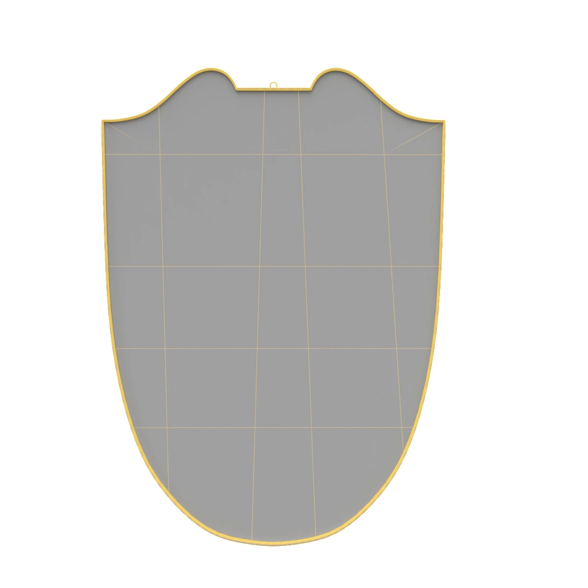 Brass Shield Mirror with Beaded Fillet 3D Model_07