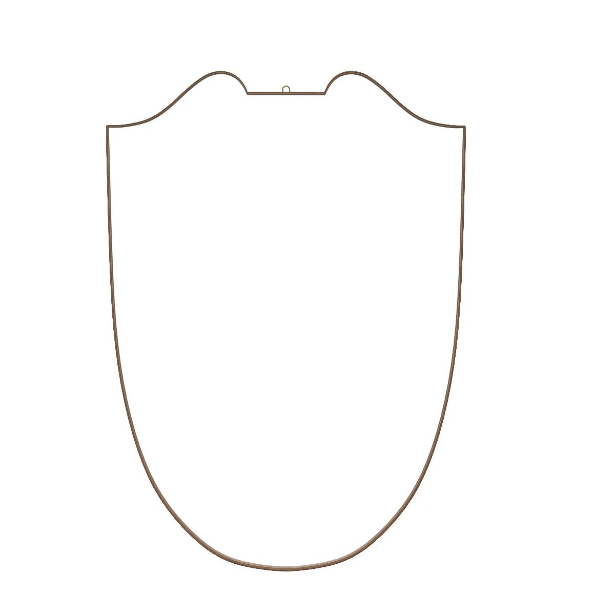 Brass Shield Mirror with Beaded Fillet 3D Model_01