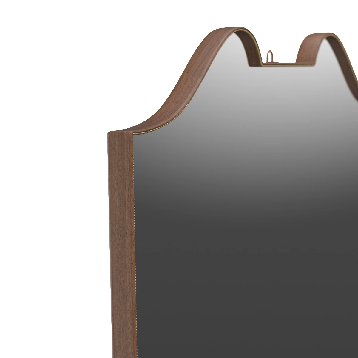 Brass Shield Mirror with Beaded Fillet 3D Model_05