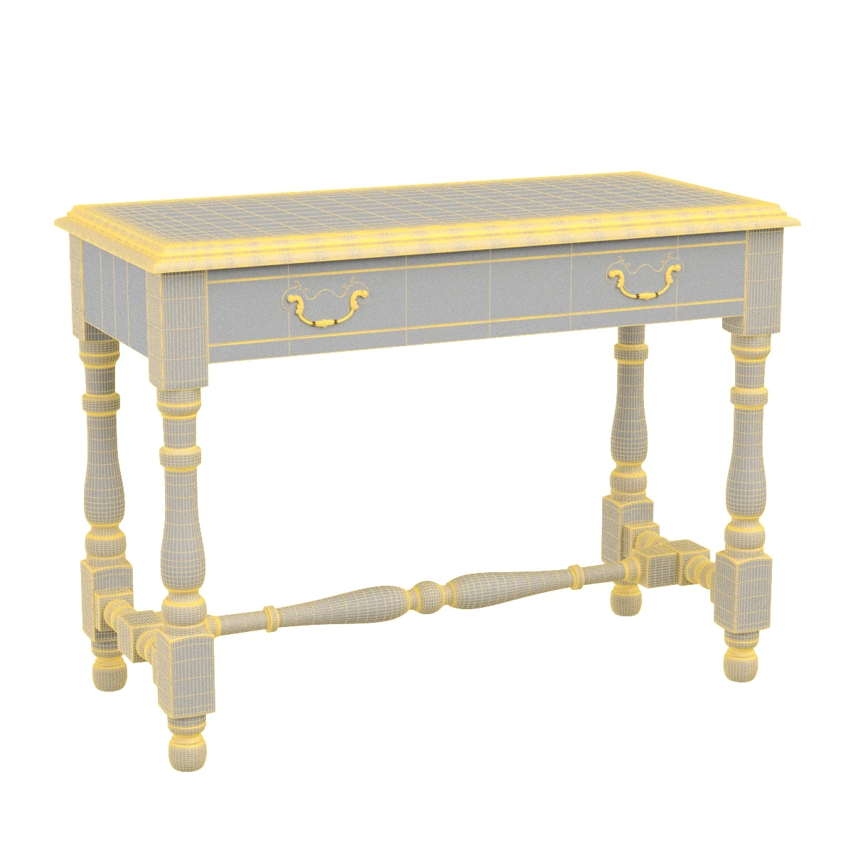 English Lamp Table 3D Model_07