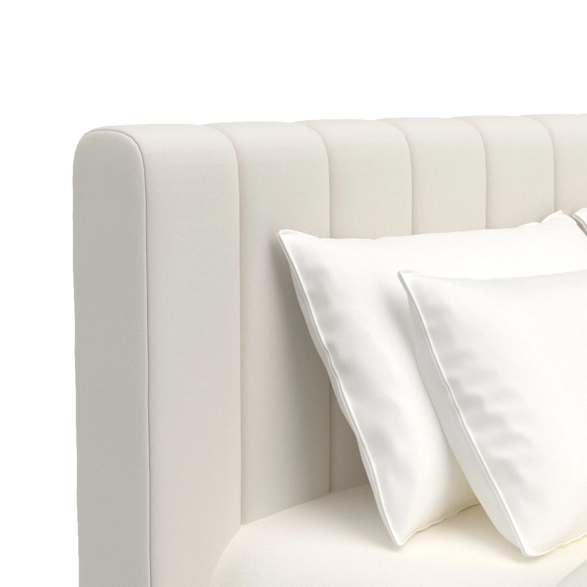 Forte White Queen Bed 3D Model_05