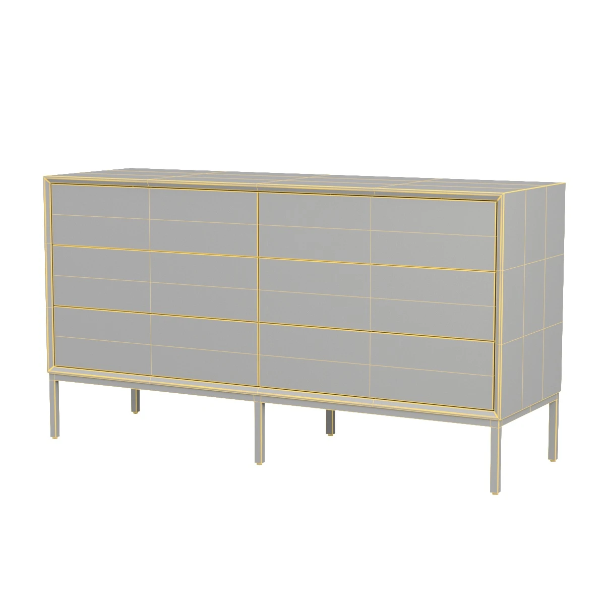 Hathaway Dresser 6 Drawers 3D Model_07