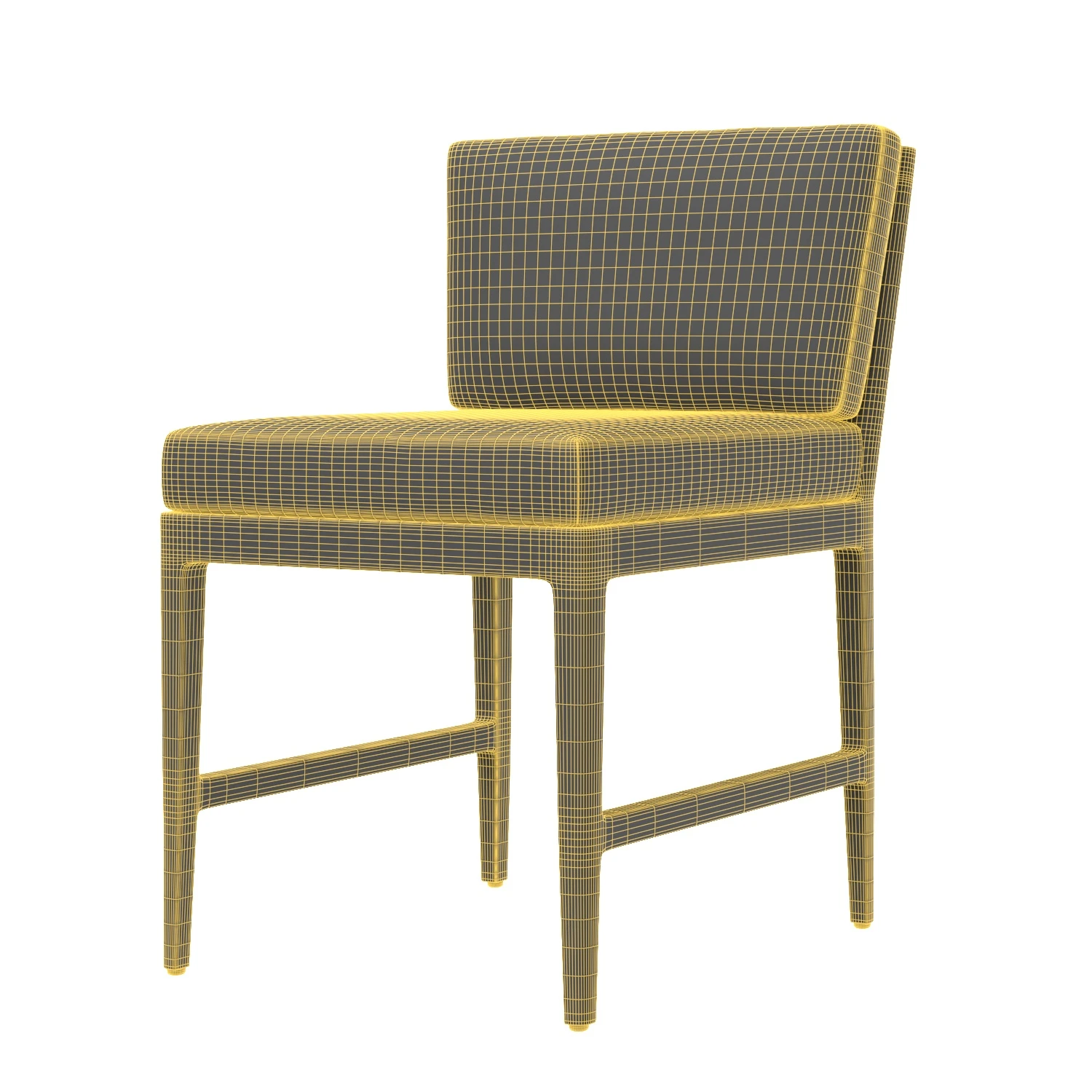 Laurel Aluminum Dining Side White Chair 3D Model_07
