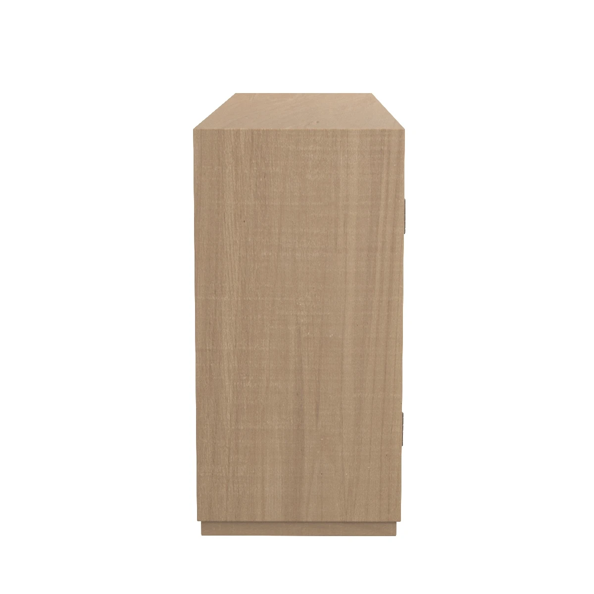 Lemy Rustic Lodge Brown Wood Clear Glass Rectangular 4 Door 3D Model_03