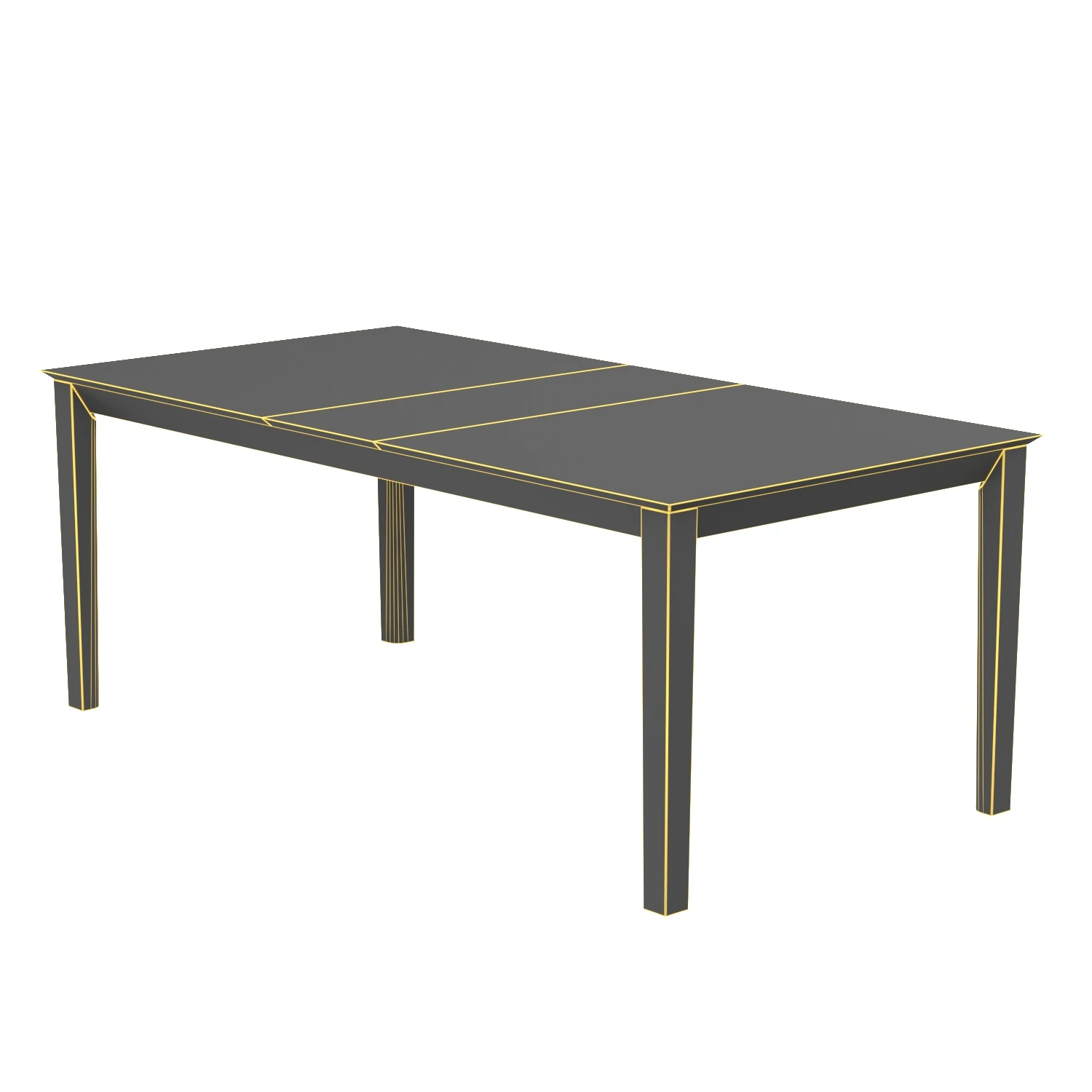 Louise Rectangular Dining Table 3D Model_07