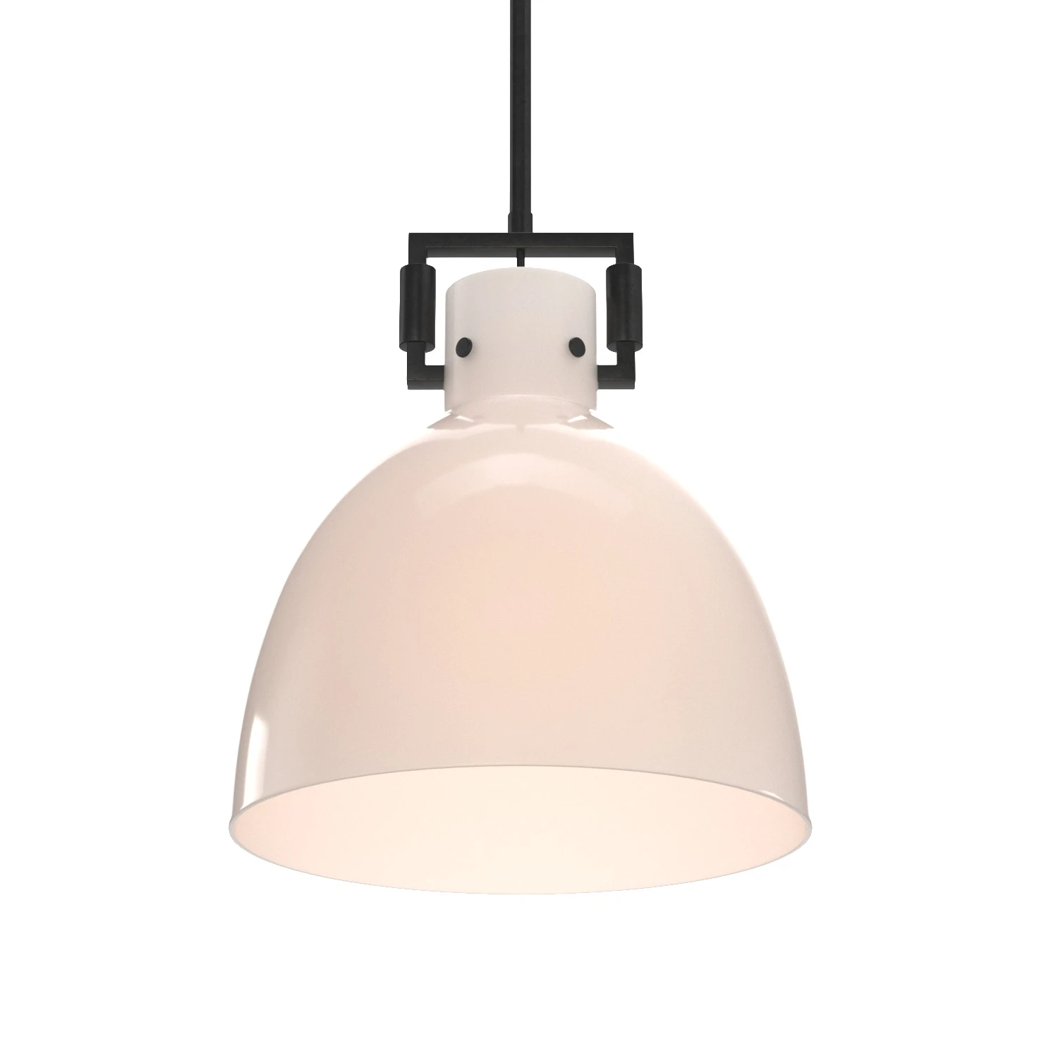 Machinist Milk Glass Cloche Pendant 3D Model_06