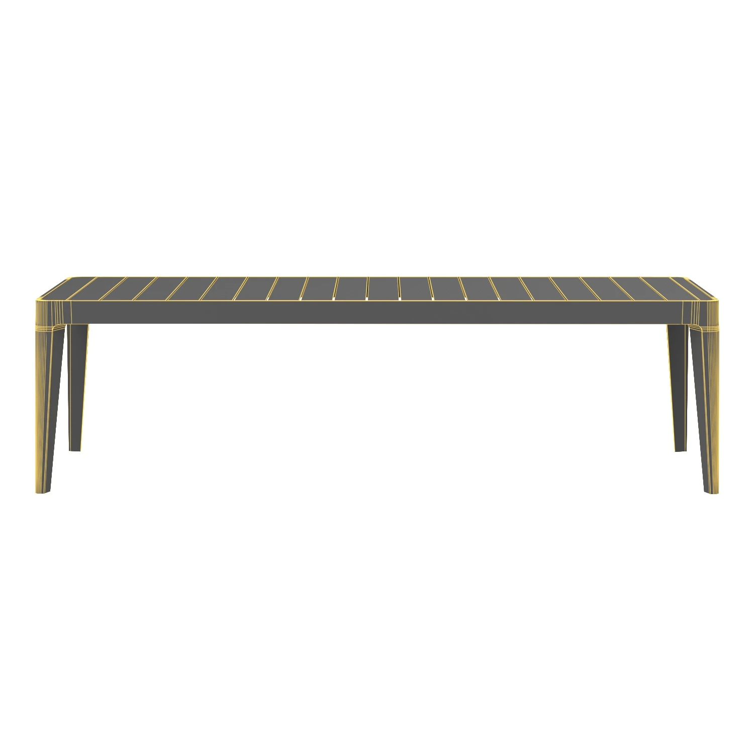 Malta Teak Rectangular Dining Table 3D Model_07