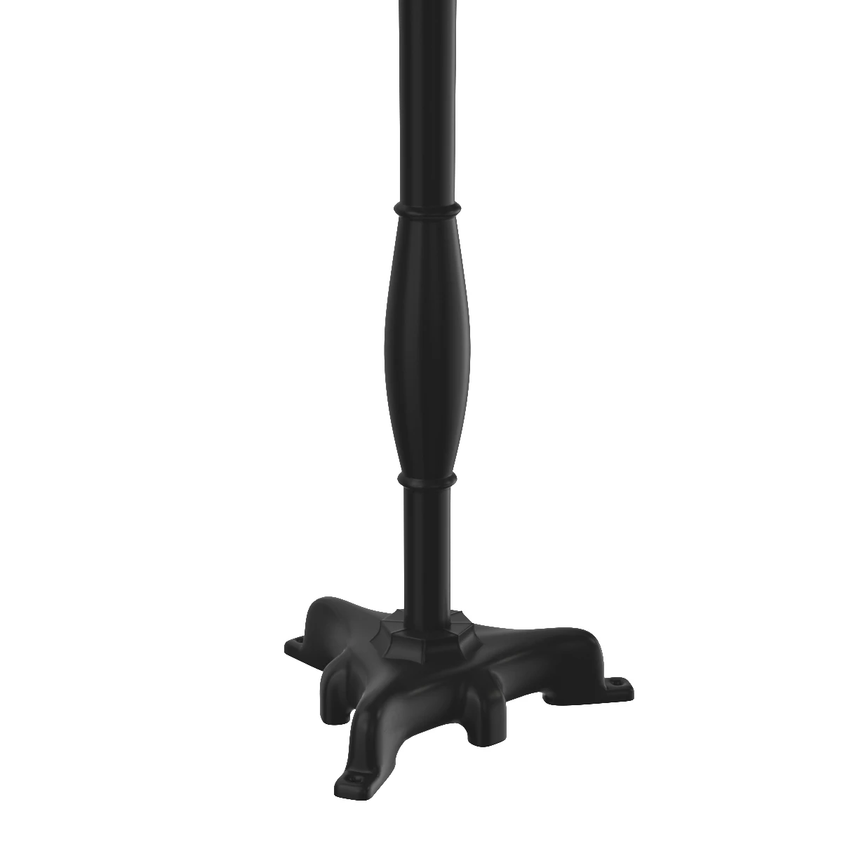 Mid Century Grey Marble Cafe Table with Cast Iron Base 3D Model_05