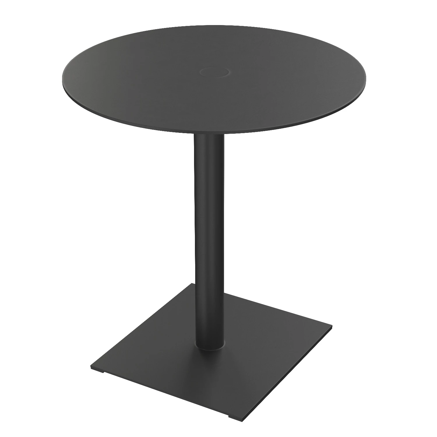 Mies Side Table Black Steel 3D Model_06