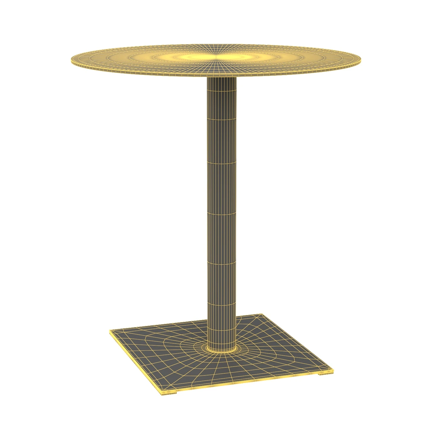 Mies Side Table Black Steel 3D Model_07
