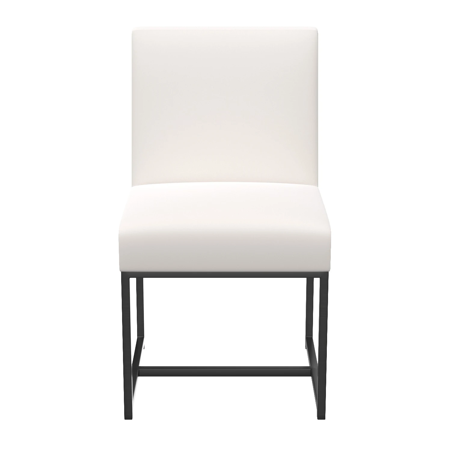 Modern White Upholstered Dining Chair T1545 3D Model_04