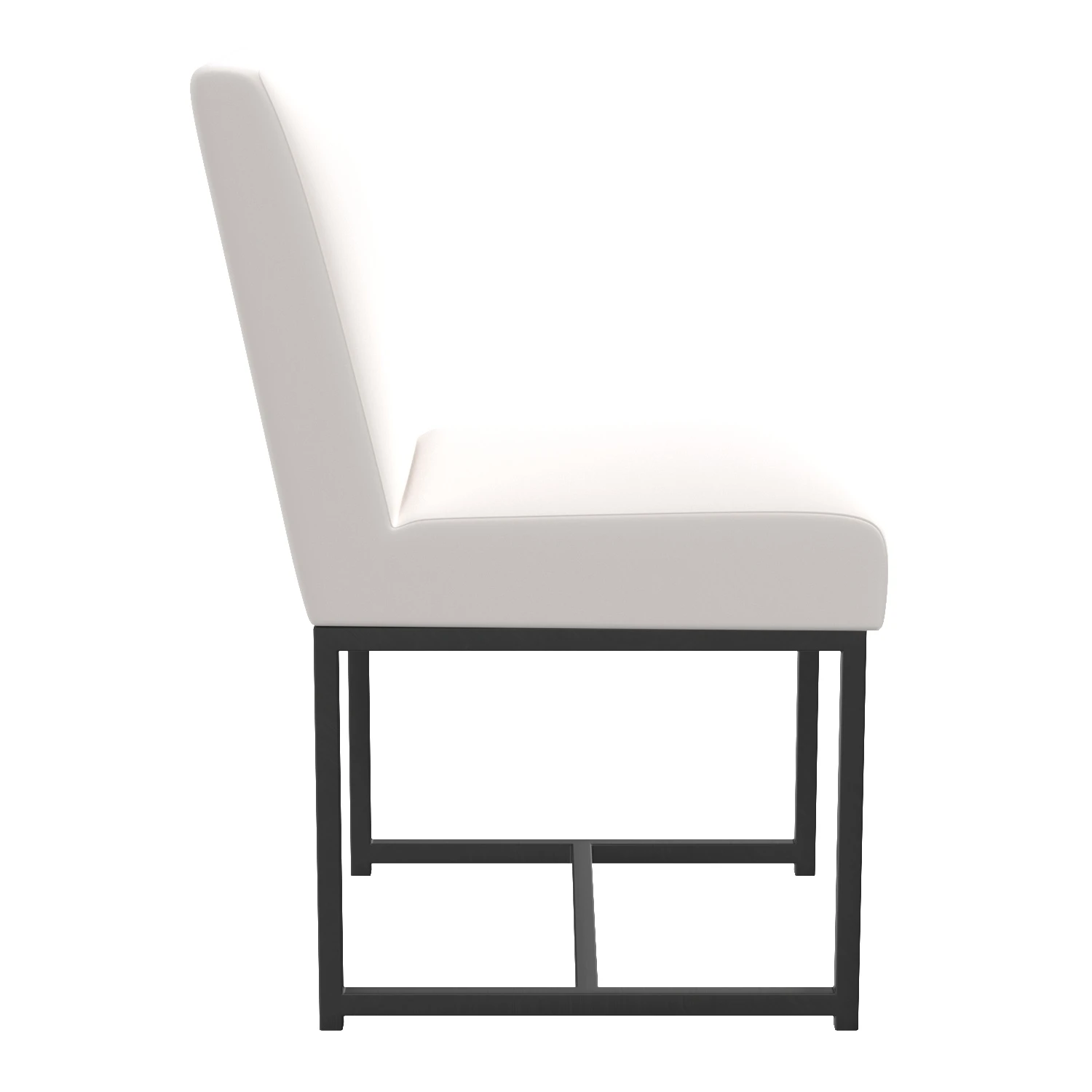 Modern White Upholstered Dining Chair T1545 3D Model_03