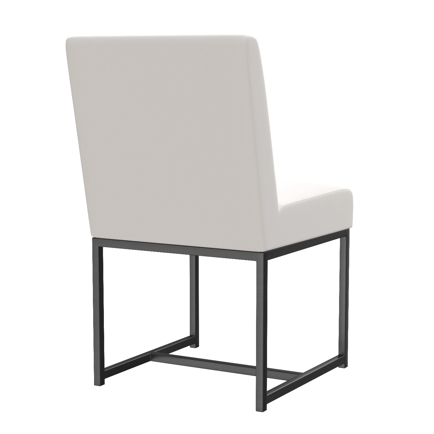 Modern White Upholstered Dining Chair T1545 3D Model_06