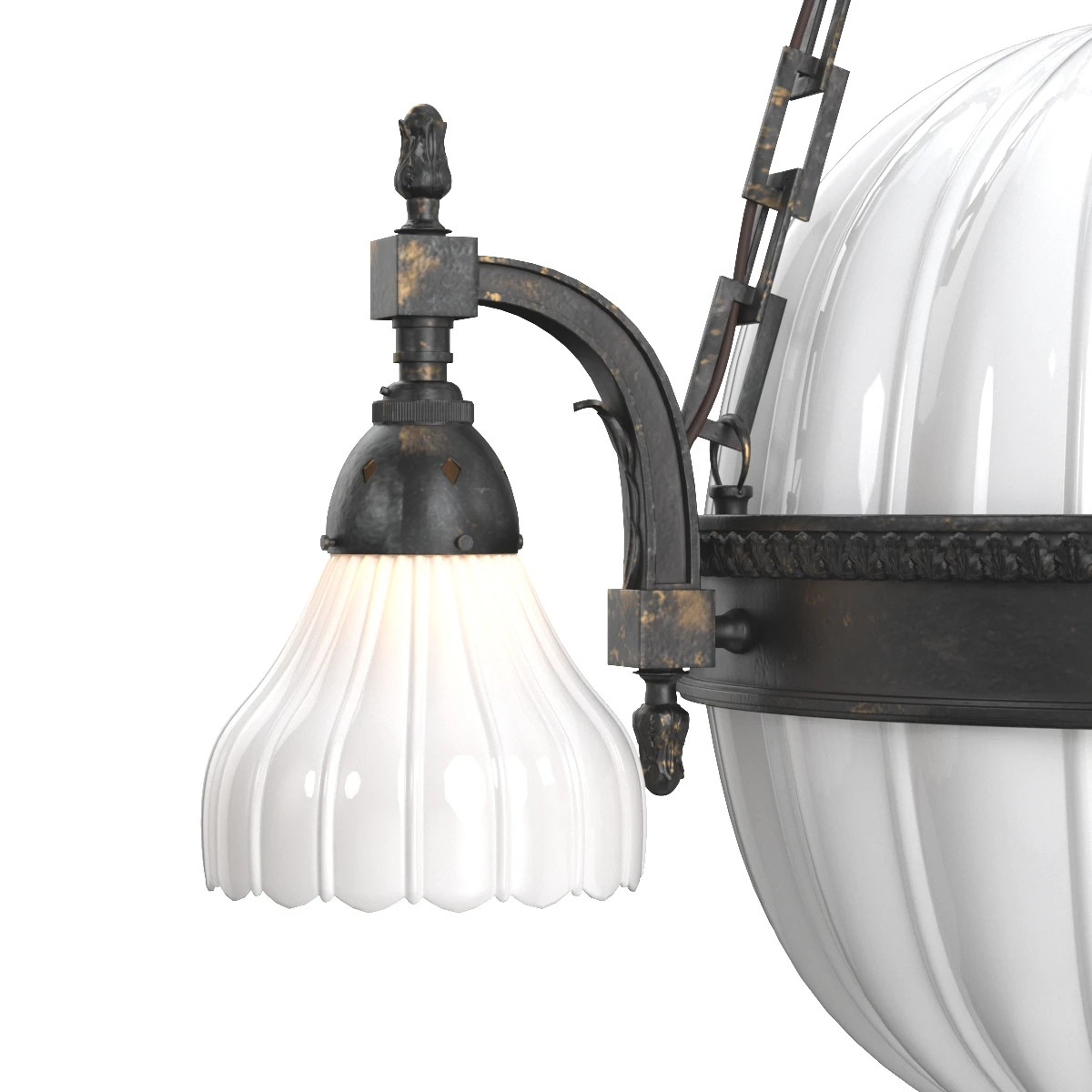 Moonstone Chandelier by Jefferson and Co England Circa 1910 3D Model_05