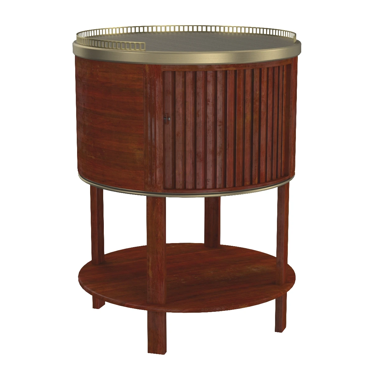 Oval Louis XVI Style Nightstand Bedside Table 3D Model_01