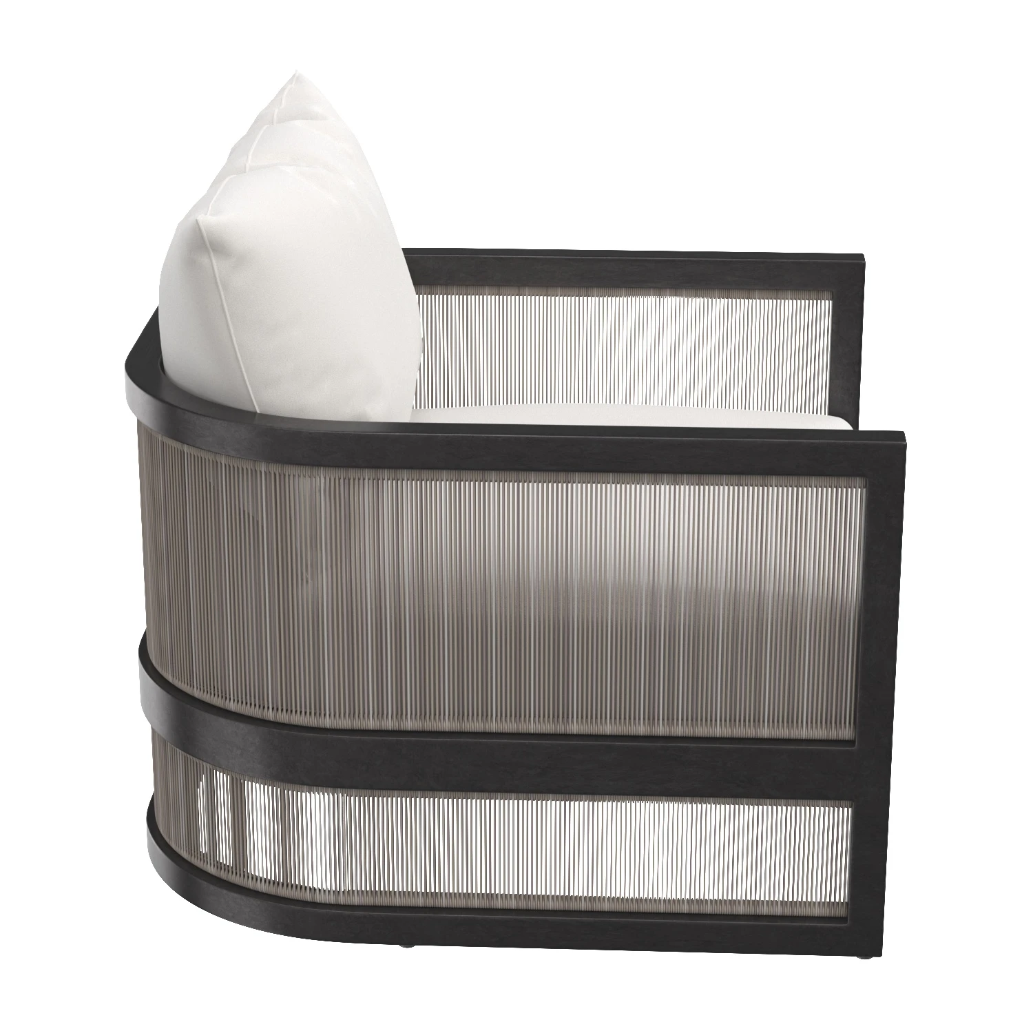 Restoration Hardware Capri lounge chair ottoman 3D Model_03