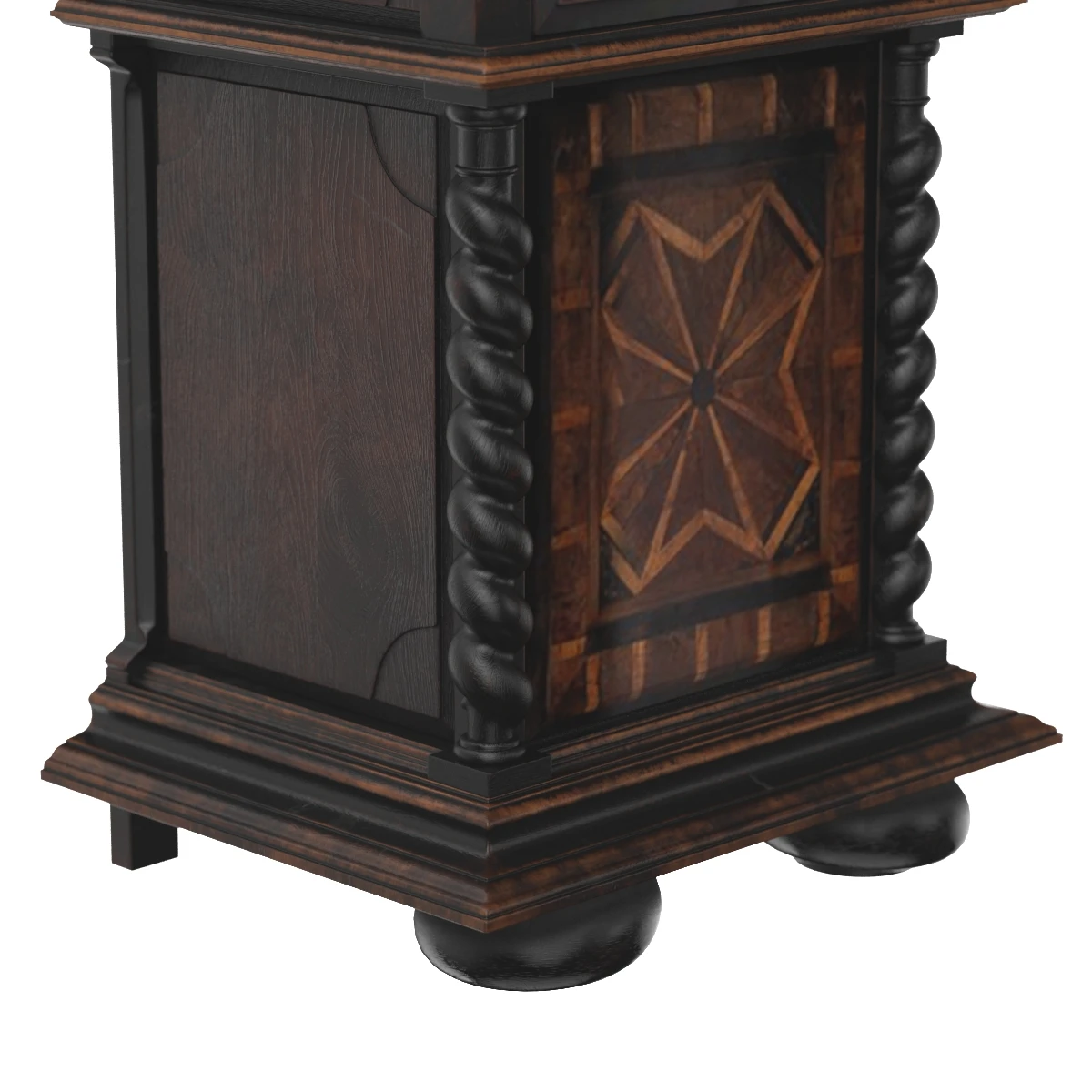 Solid Carved Brutalist French Nightstands 3D Model_05