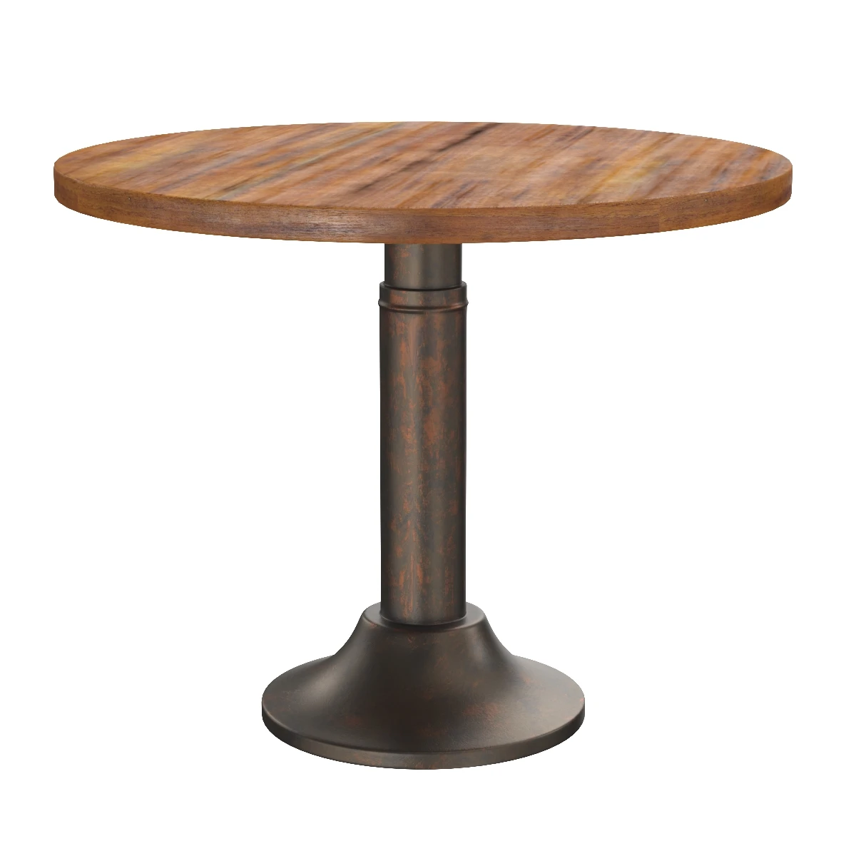 Vintage Round Pedestal Cafe Table 3D Model_04