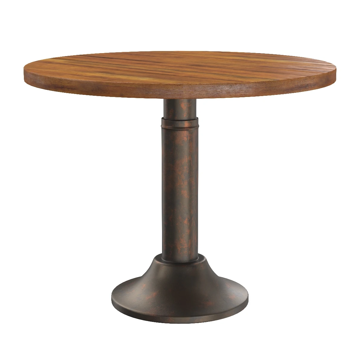 Vintage Round Pedestal Cafe Table 3D Model_01