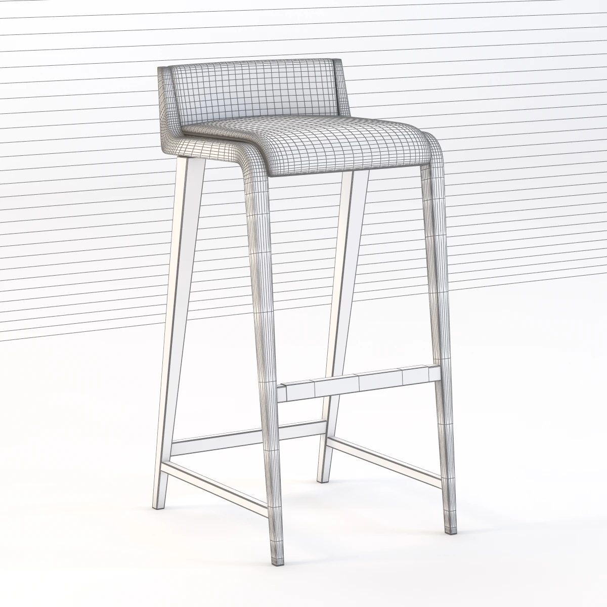 Linus Leather Stool 3D Model_09