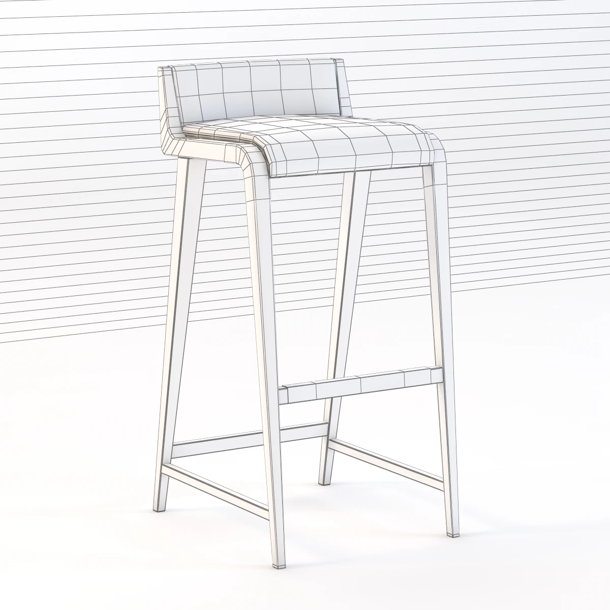 Linus Leather Stool 3D Model_010