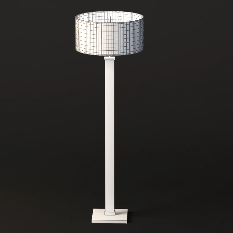 Restoration Hardware Juneau Sculptural Lounge Floor Lamp Shade 3D Model_04