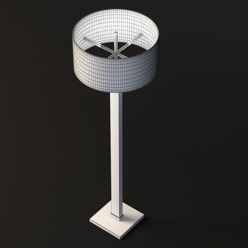 Restoration Hardware Juneau Sculptural Lounge Floor Lamp Shade 3D Model_05