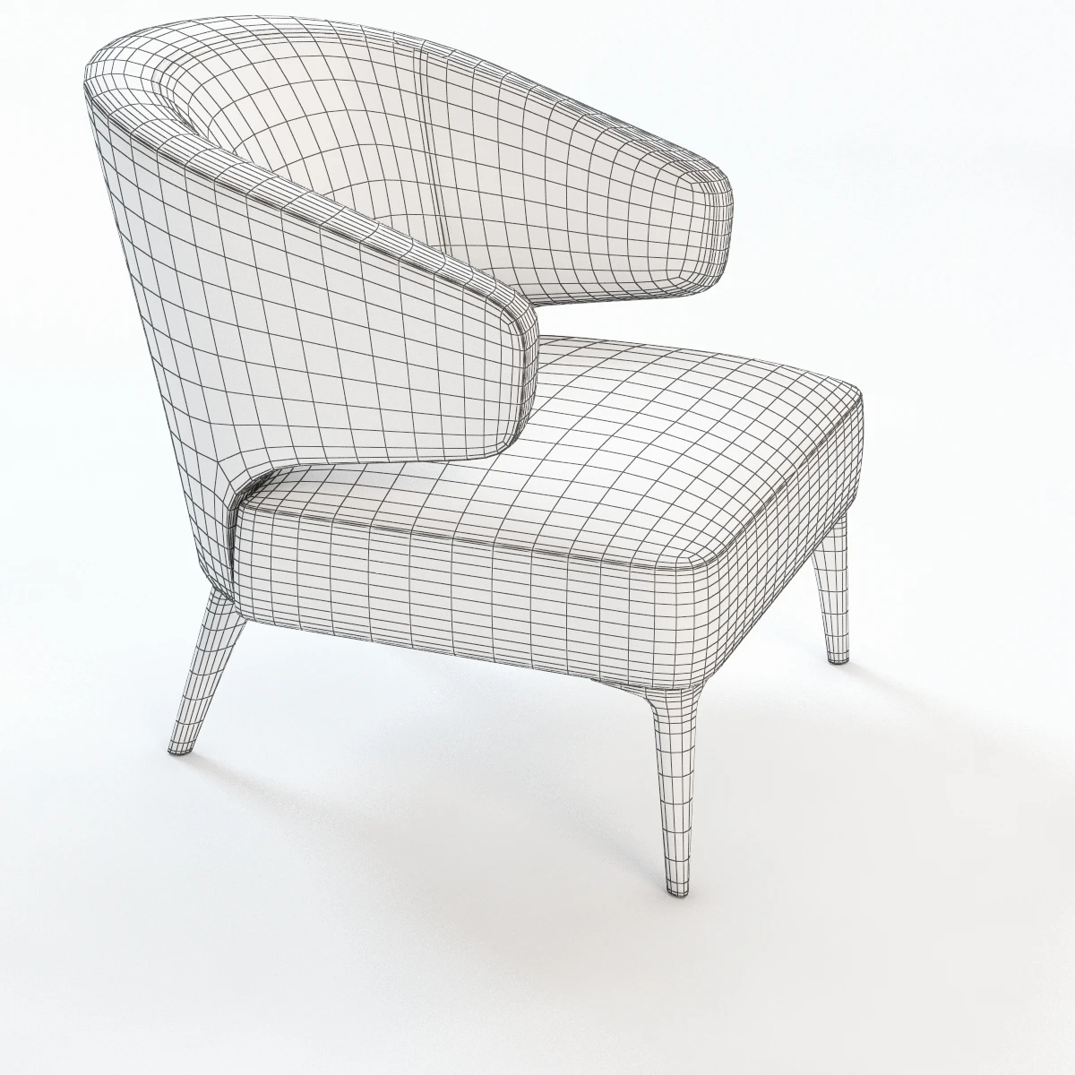 Aston Armchair Minotti 3D Model_04