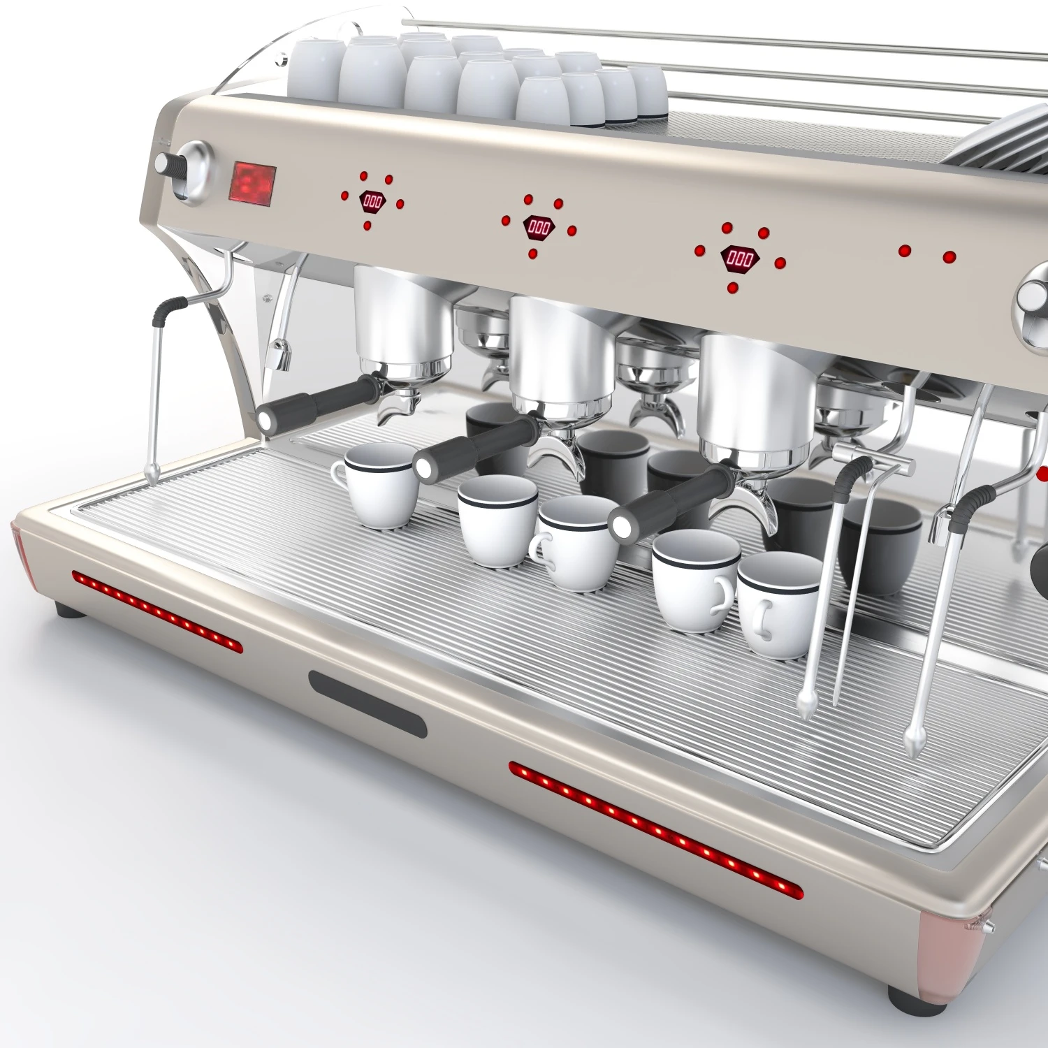 Electronic Professional Coffee Machine for Restaurant 3D Model_07
